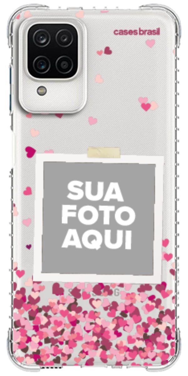 Capinha para Celular Polaroid Corações Flutuantes