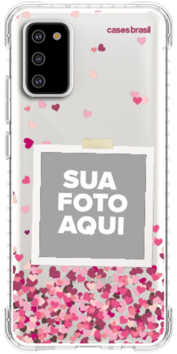 Capinha para Celular Polaroid Corações Flutuantes