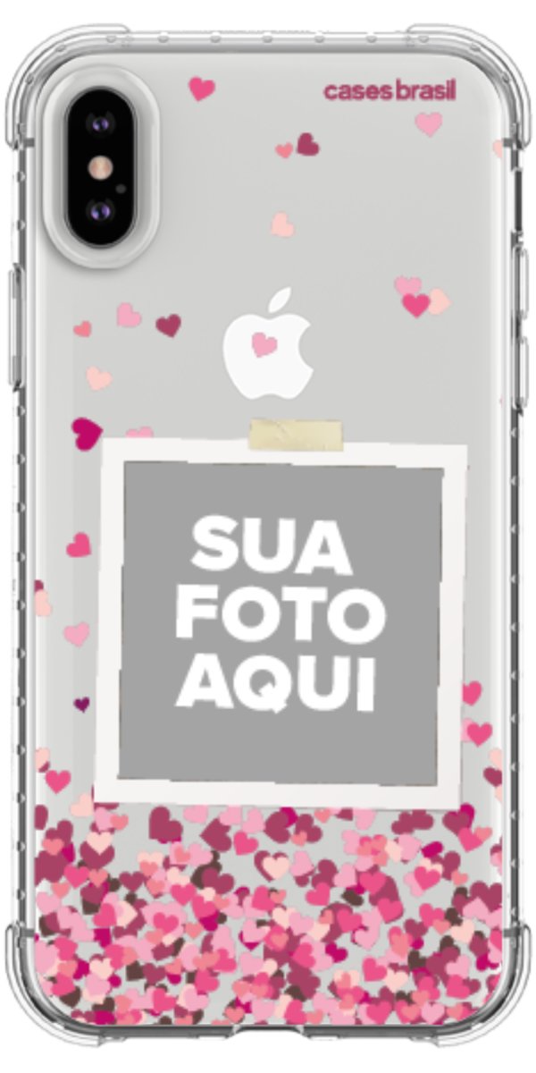 Capinha para Celular Polaroid Corações Flutuantes
