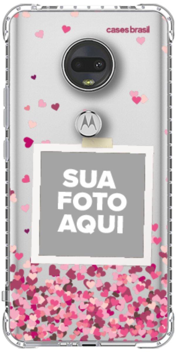 Capinha para Celular Polaroid Corações Flutuantes