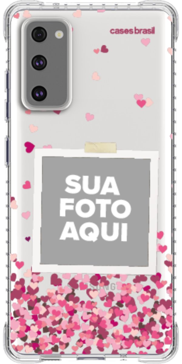 Capinha para Celular Polaroid Corações Flutuantes
