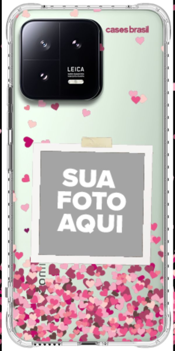 Capinha para Celular Polaroid Corações Flutuantes