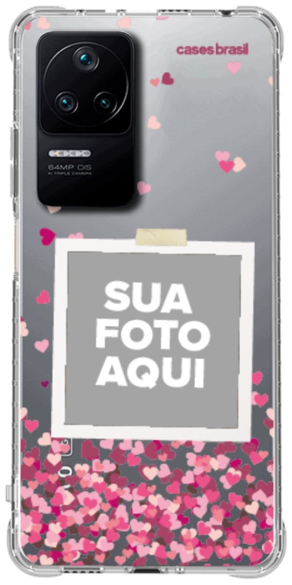 Capinha para Celular Polaroid Corações Flutuantes