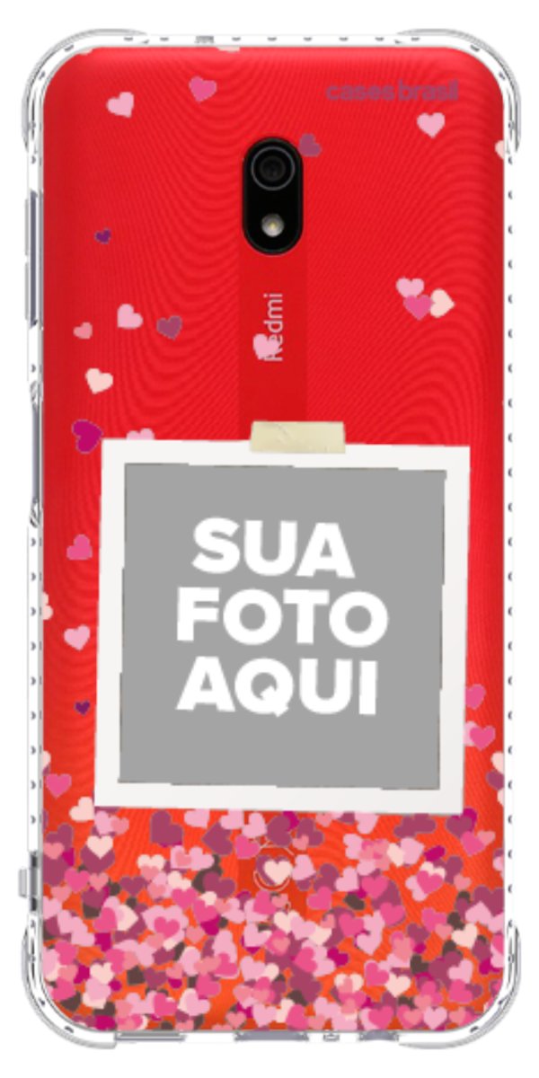 Capinha para Celular Polaroid Corações Flutuantes