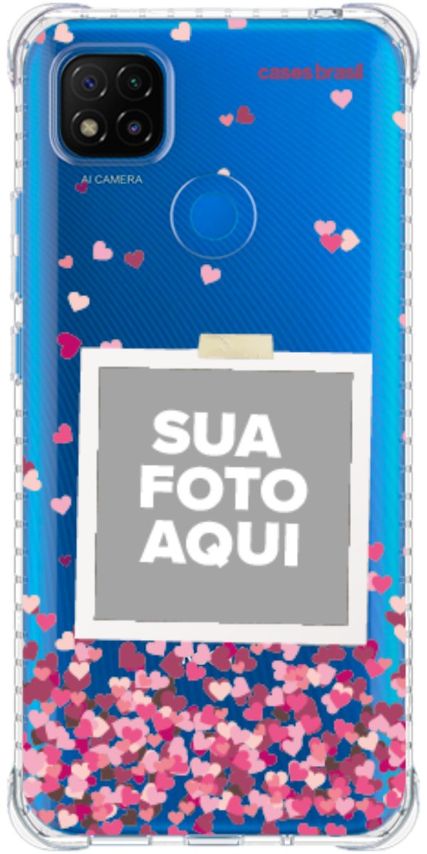 Capinha para Celular Polaroid Corações Flutuantes