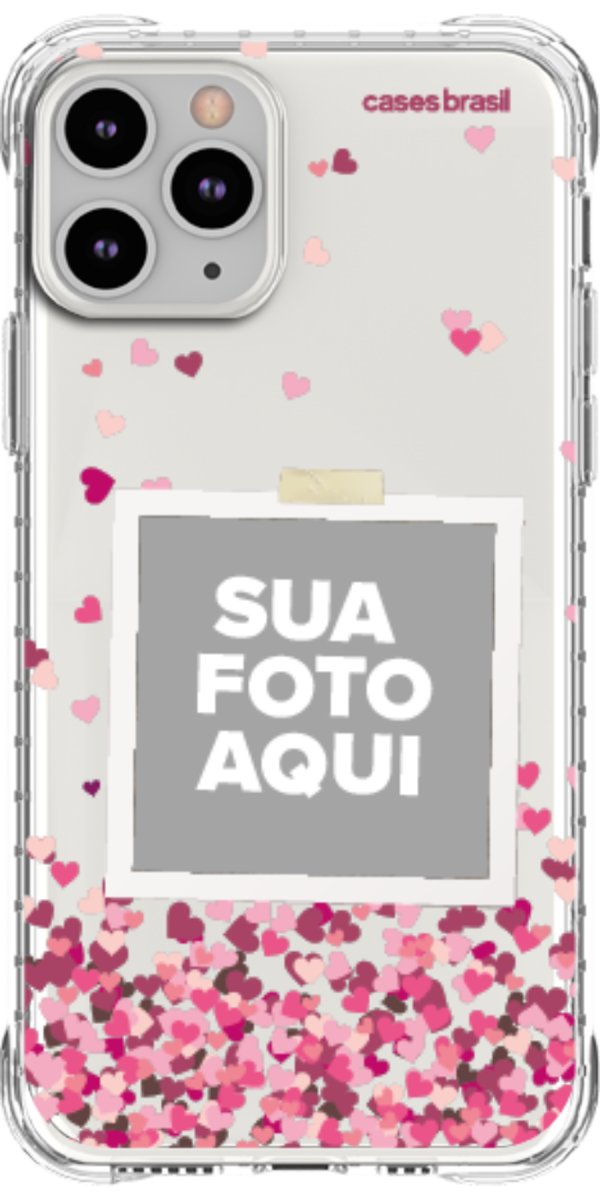 Capinha para Celular Polaroid Corações Flutuantes