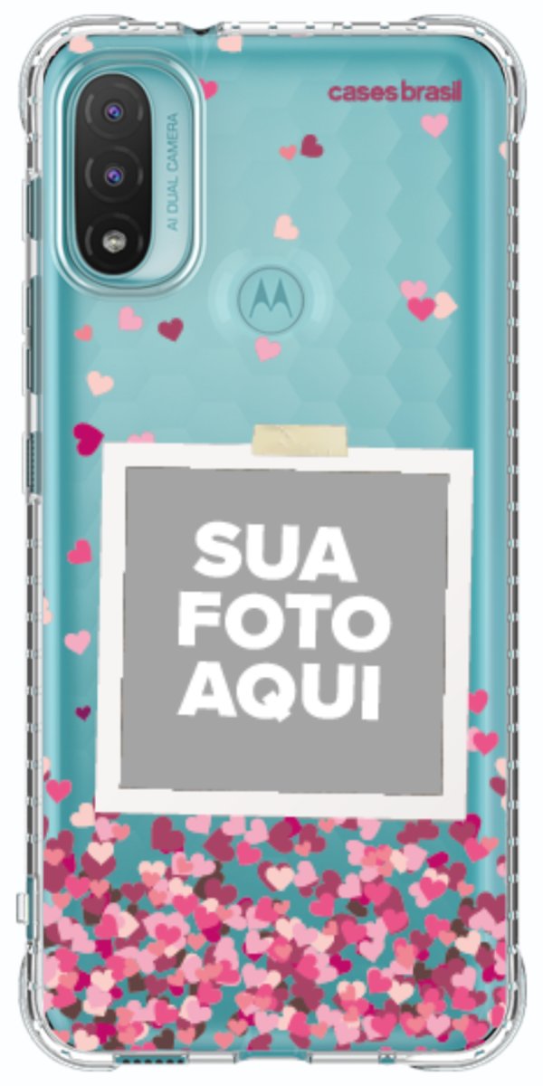 Capinha para Celular Polaroid Corações Flutuantes