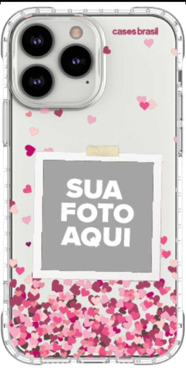 Capinha para Celular Polaroid Corações Flutuantes
