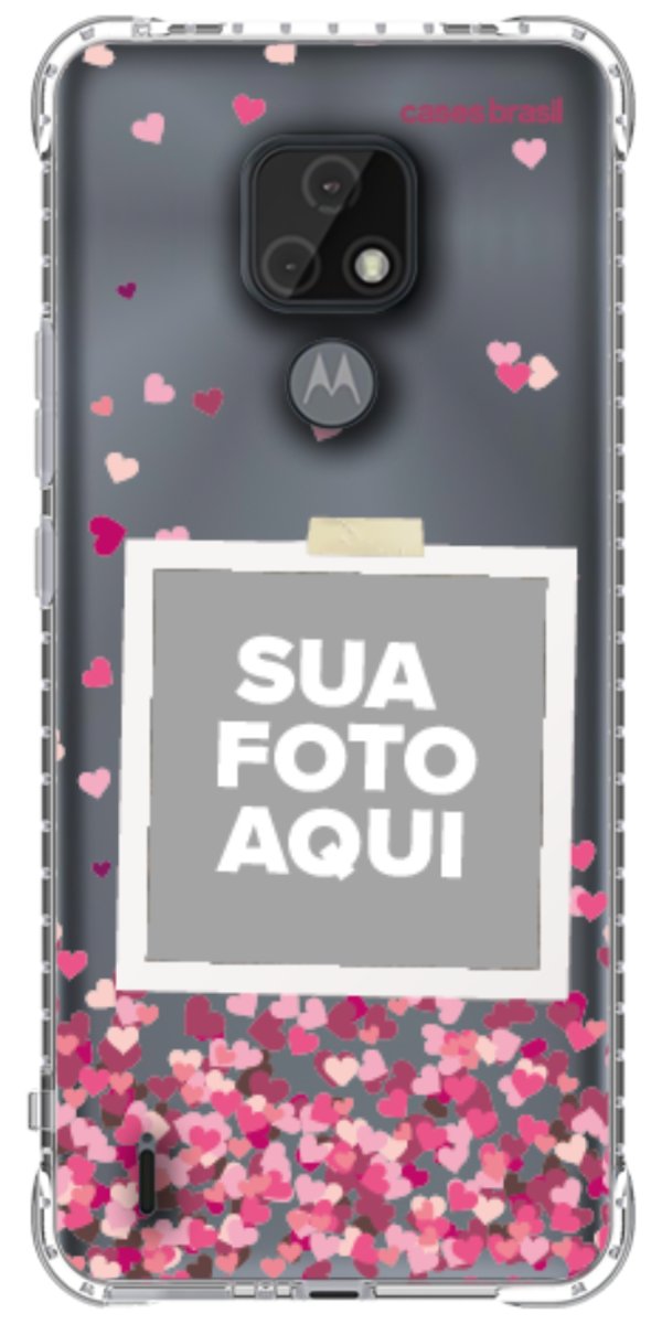 Capinha para Celular Polaroid Corações Flutuantes