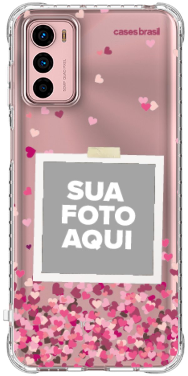 Capinha para Celular Polaroid Corações Flutuantes