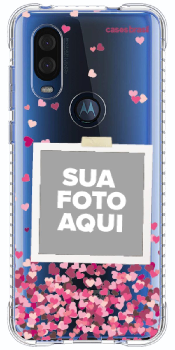 Capinha para Celular Polaroid Corações Flutuantes
