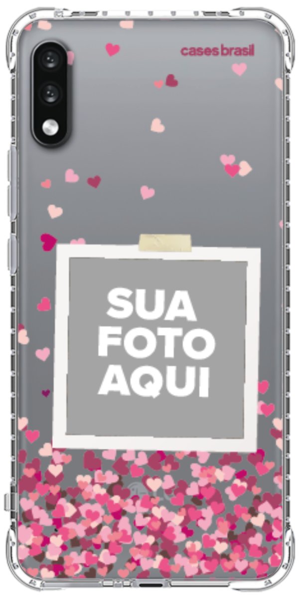Capinha para Celular Polaroid Corações Flutuantes