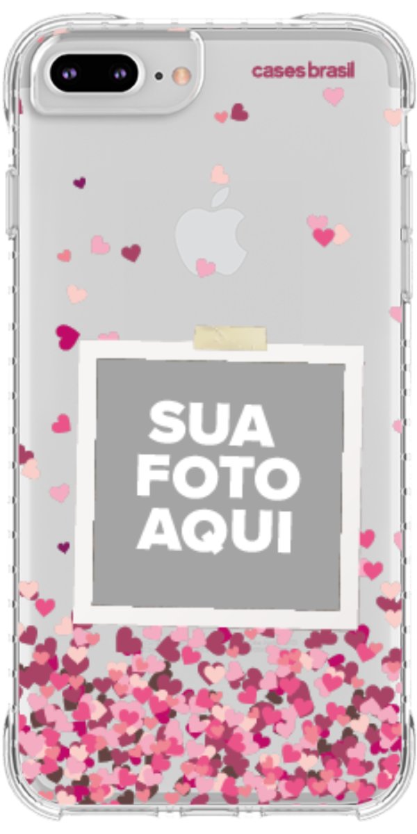 Capinha para Celular Polaroid Corações Flutuantes