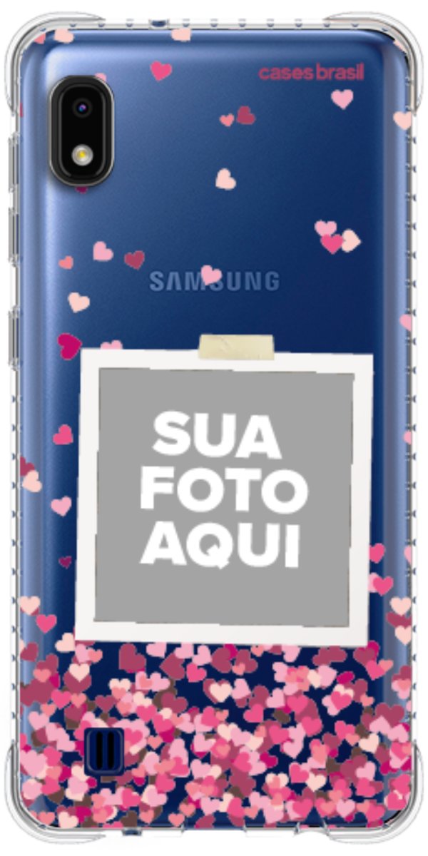 Capinha para Celular Polaroid Corações Flutuantes