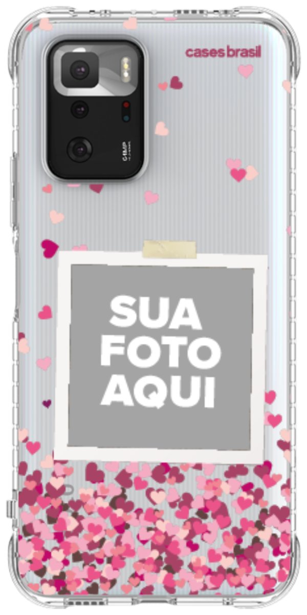 Capinha para Celular Polaroid Corações Flutuantes