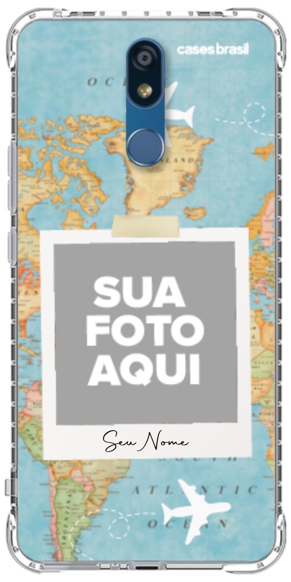 Capinha para Celular Polaroid Mapa Mundi
