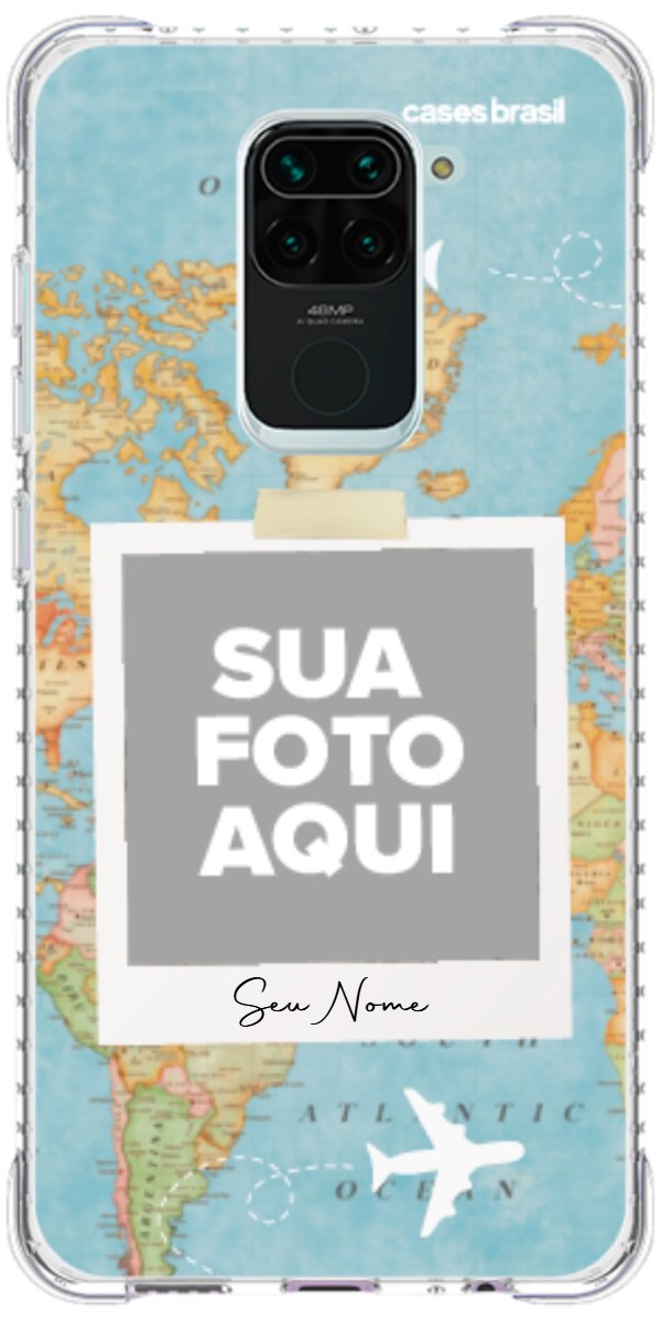 Capinha para Celular Polaroid Mapa Mundi