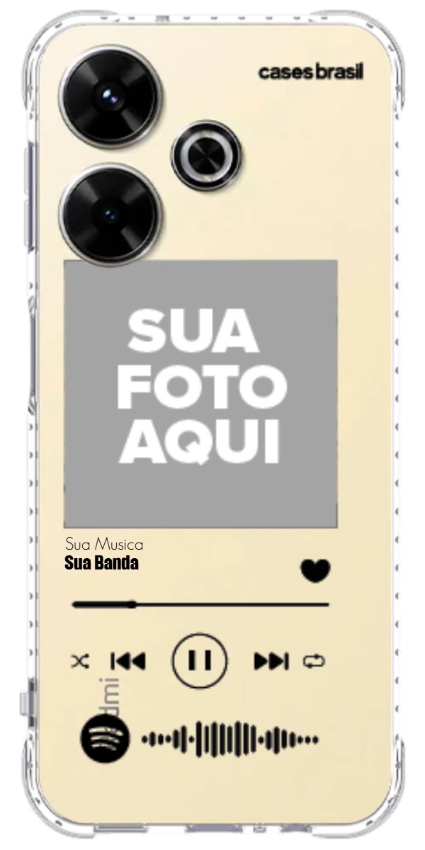 Capinha para Celular Polaroid com Sua Música