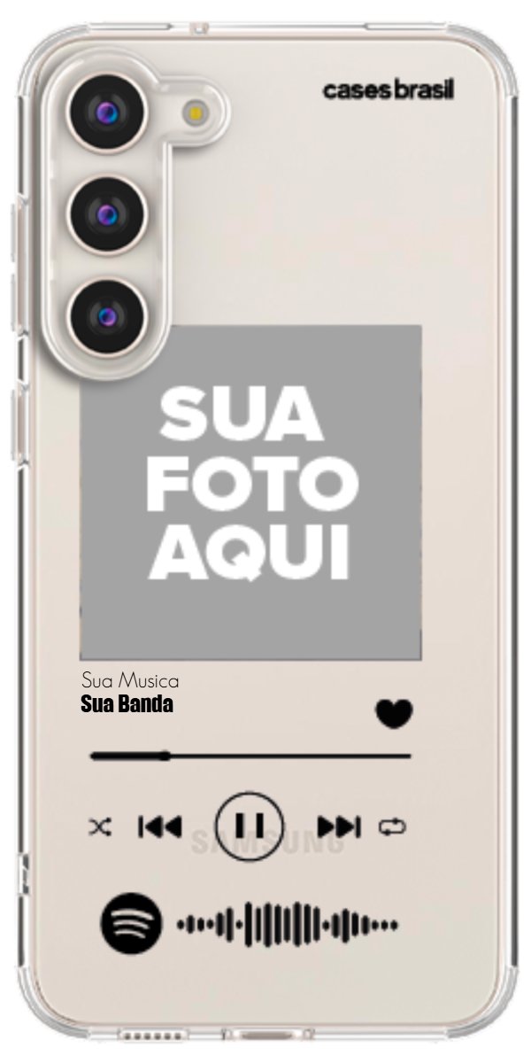 Capinha para Celular Polaroid com Sua Música