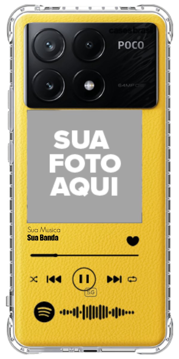 Capinha para Celular Polaroid com Sua Música
