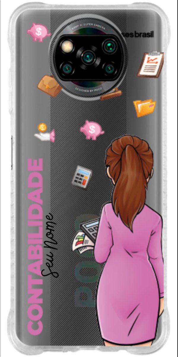Capinha para Celular Contabilidade - Boneca Profissão