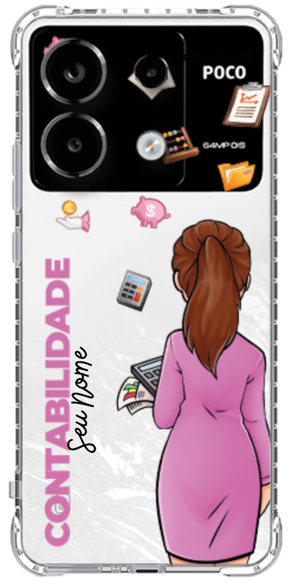 Capinha para Celular Contabilidade - Boneca Profissão