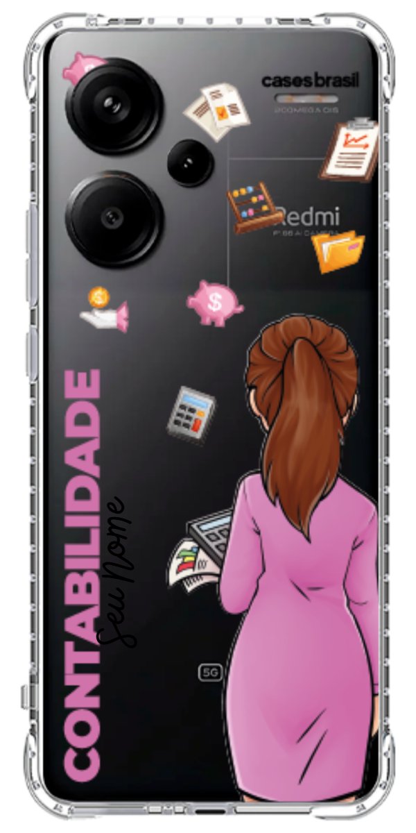 Capinha para Celular Contabilidade - Boneca Profissão