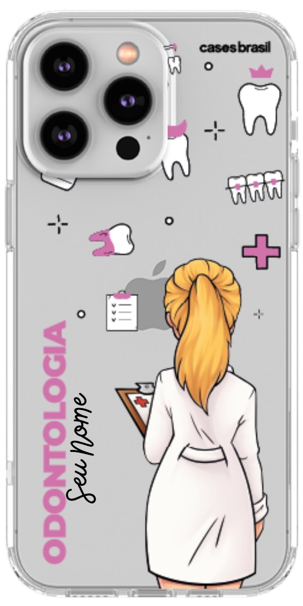 Capinha para Celular Odontologia - Profissão Com Nome