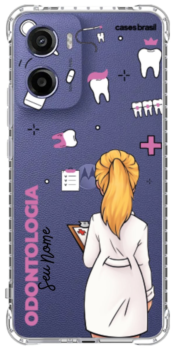Capinha para Celular Odontologia - Profissão Com Nome