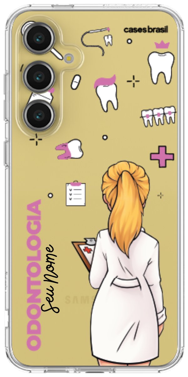Capinha para Celular Odontologia - Profissão Com Nome