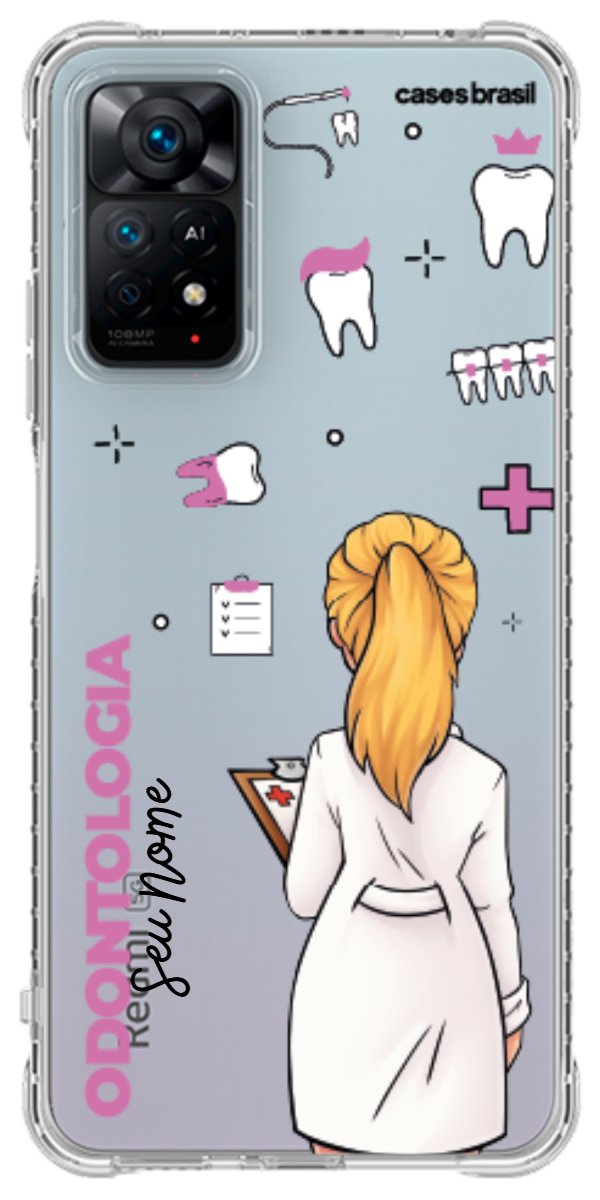 Capinha para Celular Odontologia - Profissão Com Nome