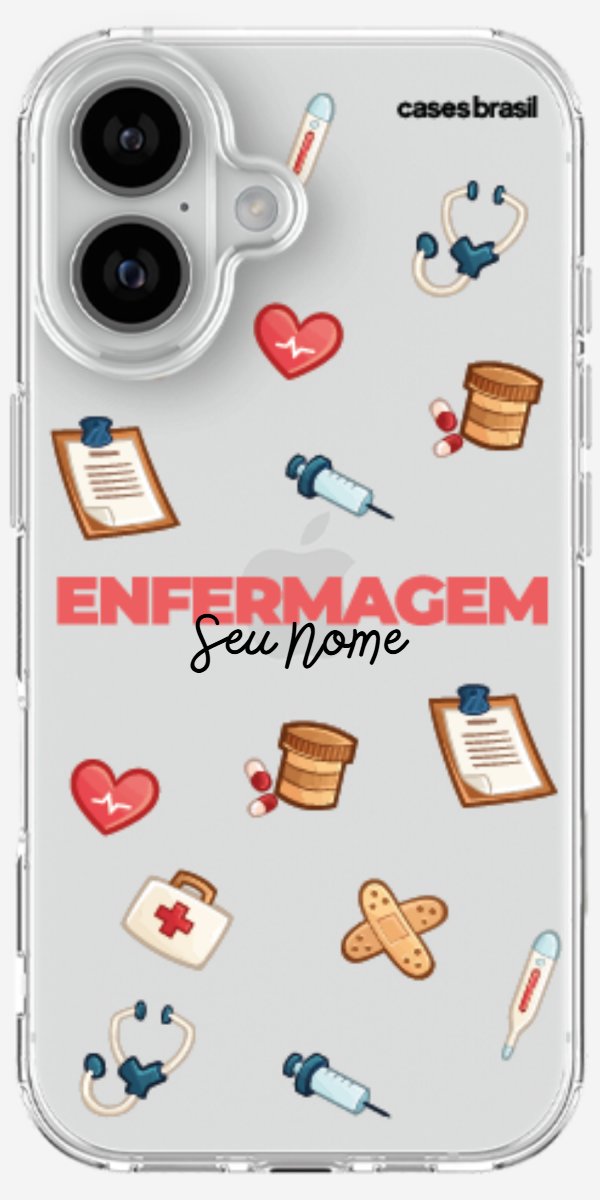 Capinha para celular Enfermagem - Profissão Com Nome