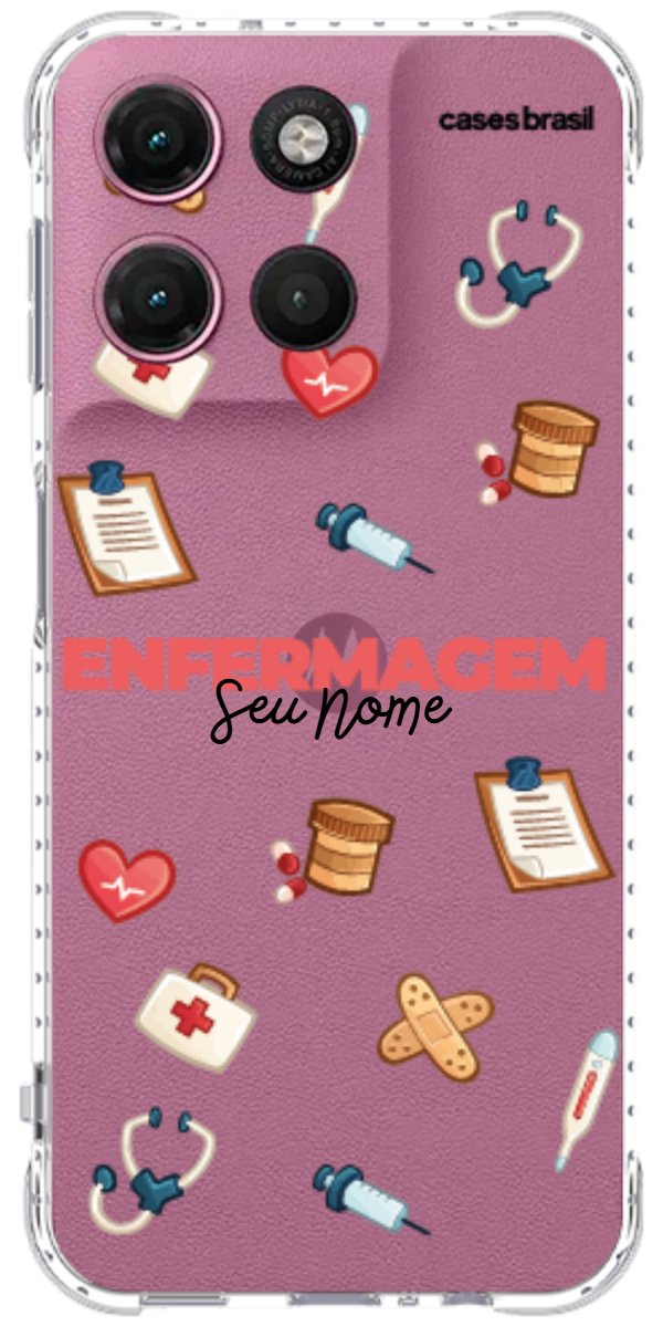 Capinha para celular Enfermagem - Profissão Com Nome