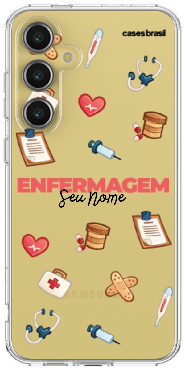 Capinha para celular Enfermagem - Profissão Com Nome