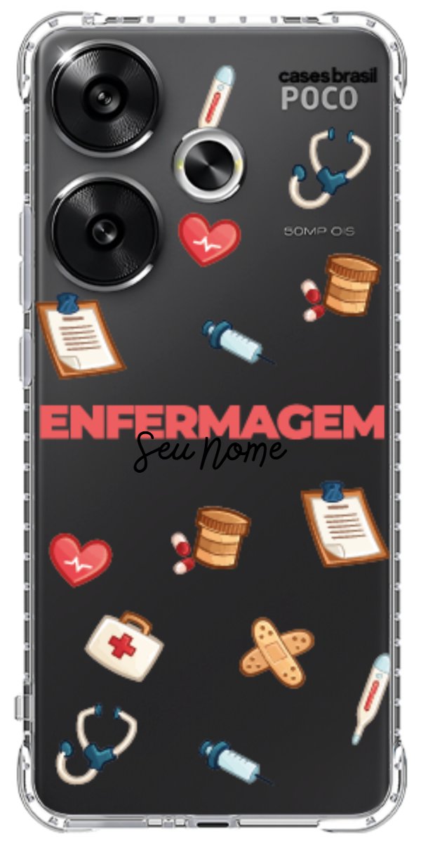 Capinha para celular Enfermagem - Profissão Com Nome