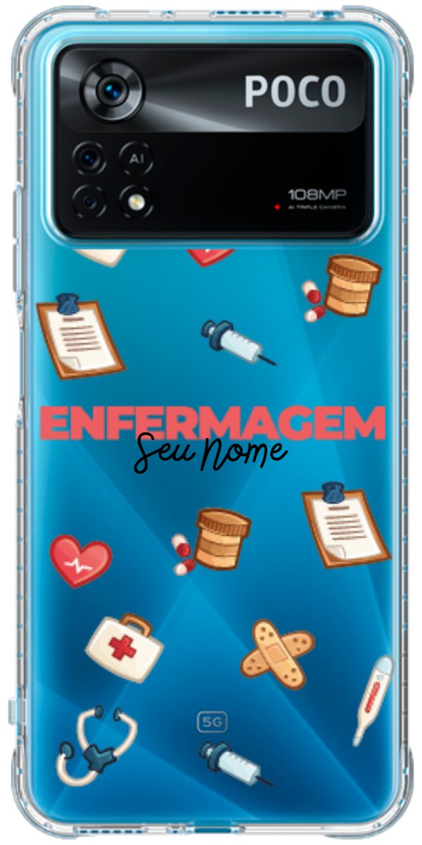 Capinha para celular Enfermagem - Profissão Com Nome