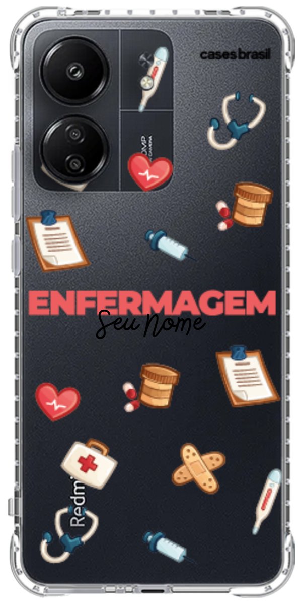 Capinha para celular Enfermagem - Profissão Com Nome