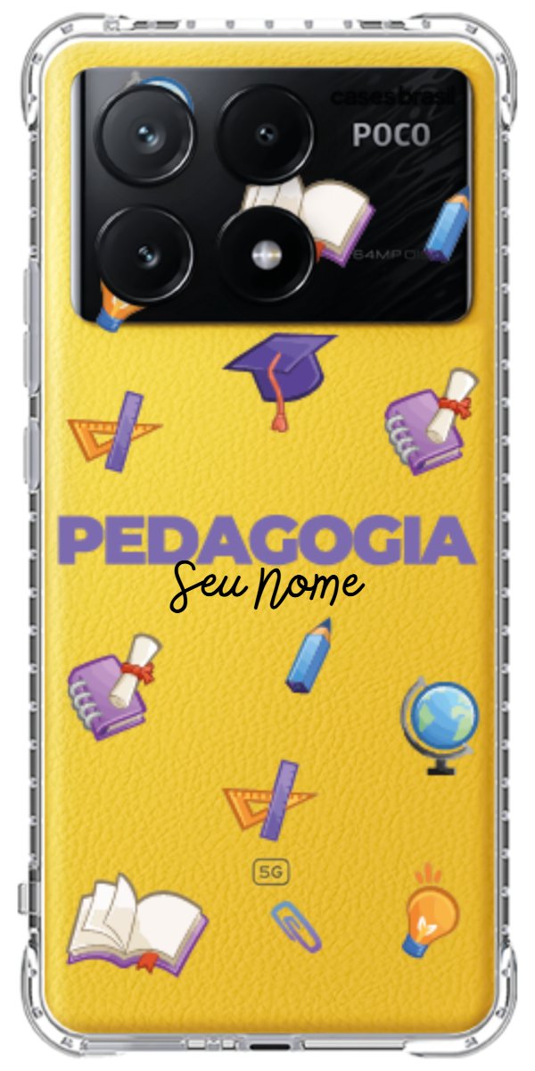 Capinha para Celular Pedagogia - Profissão Com Nome