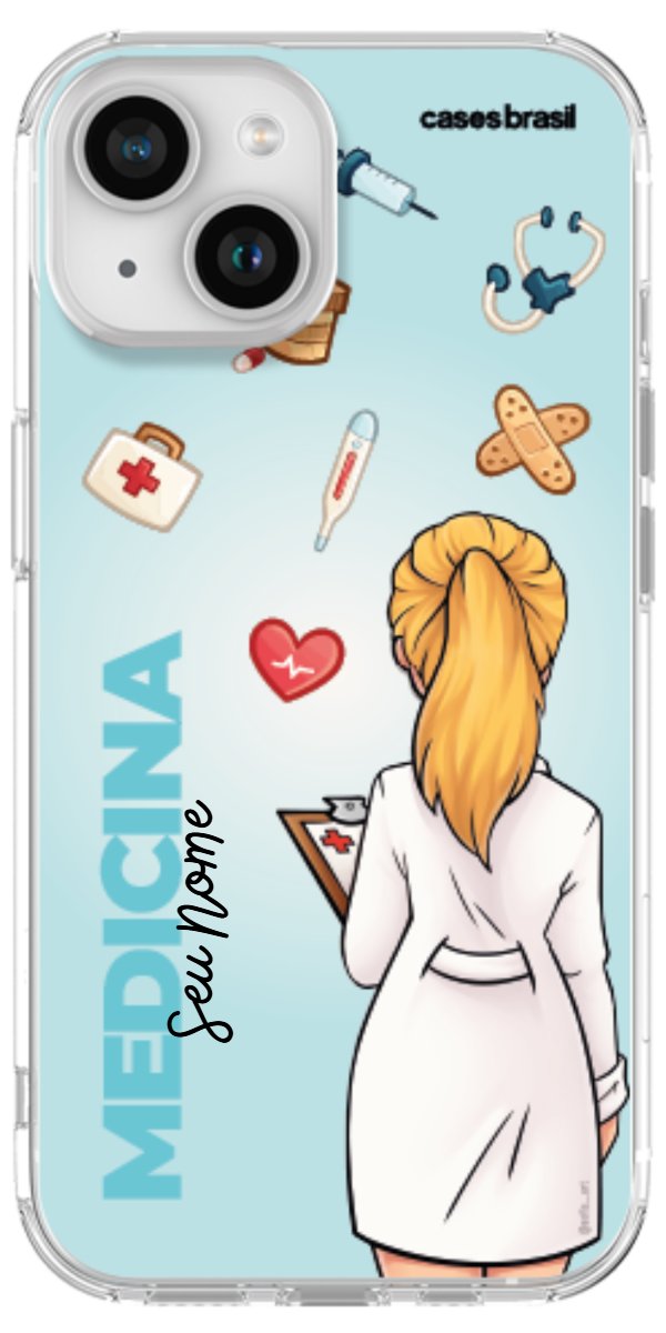 Capinha para celular Medicina - Boneca Profissão Com Fundo