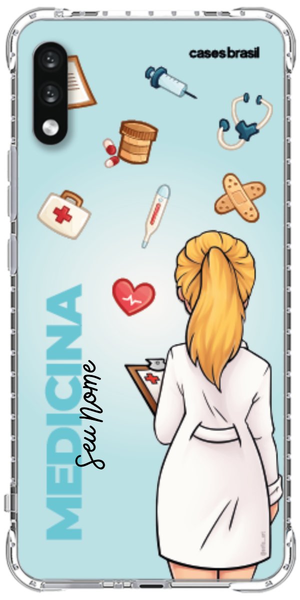 Capinha para celular Medicina - Boneca Profissão Com Fundo