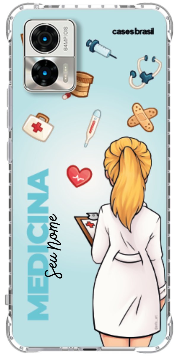 Capinha para celular Medicina - Boneca Profissão Com Fundo