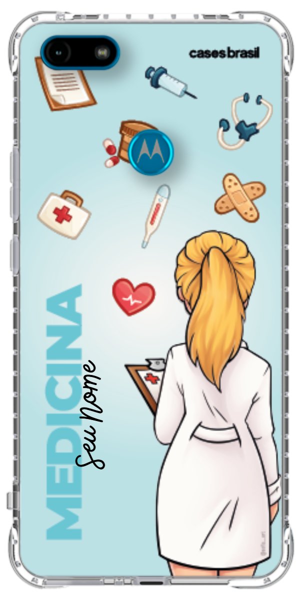 Capinha para celular Medicina - Boneca Profissão Com Fundo