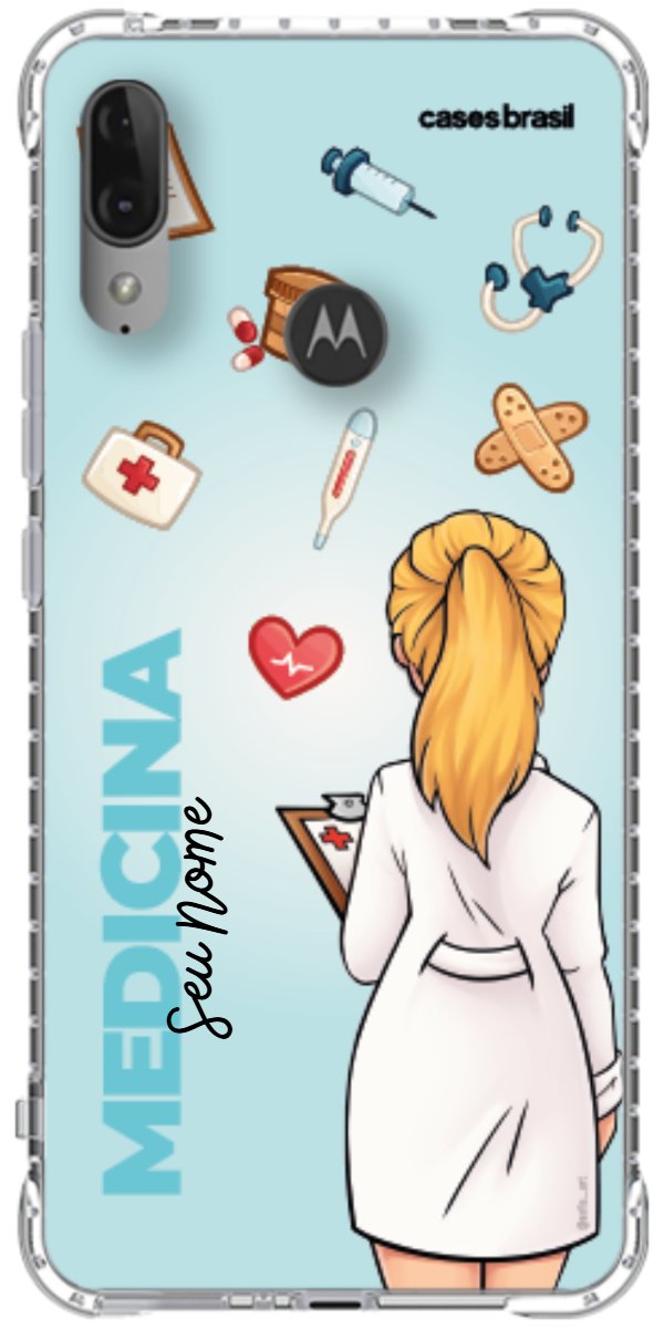 Capinha para celular Medicina - Boneca Profissão Com Fundo