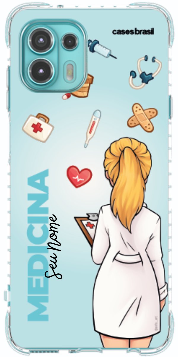 Capinha para celular Medicina - Boneca Profissão Com Fundo