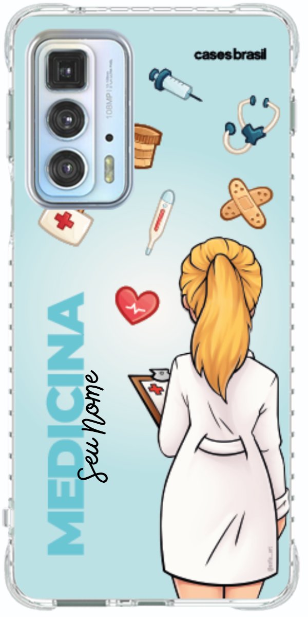 Capinha para celular Medicina - Boneca Profissão Com Fundo