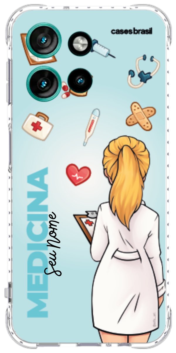 Capinha para celular Medicina - Boneca Profissão Com Fundo