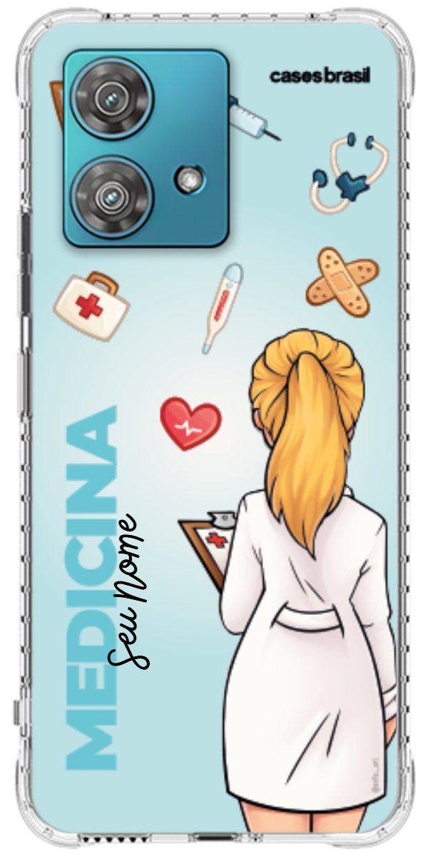 Capinha para celular Medicina - Boneca Profissão Com Fundo