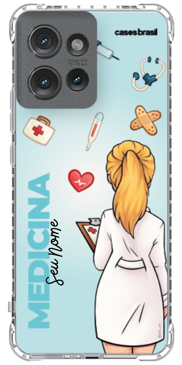 Capinha para celular Medicina - Boneca Profissão Com Fundo