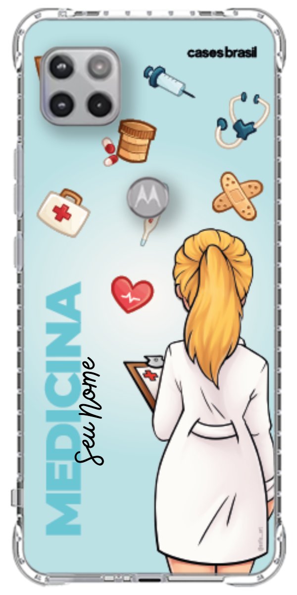 Capinha para celular Medicina - Boneca Profissão Com Fundo