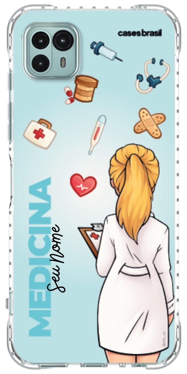 Capinha para celular Medicina - Boneca Profissão Com Fundo